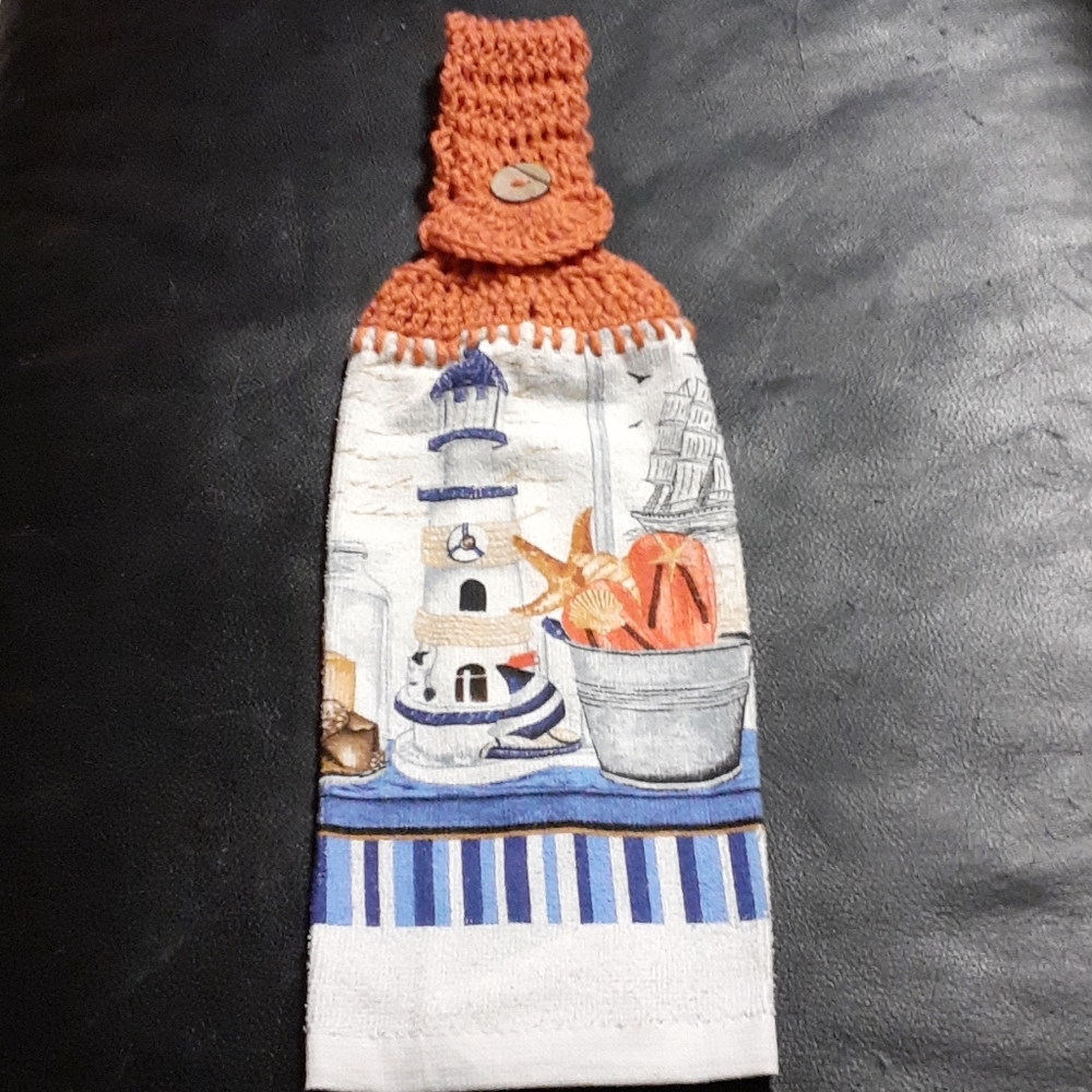 CROCHET HANGING KITCHEN TOWEL
